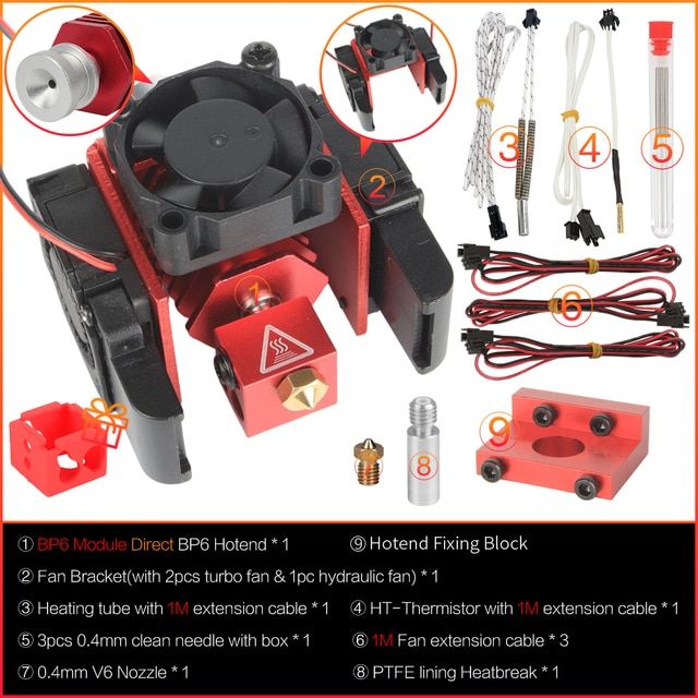 ชิ้นส่วนเครื่องพิมพ์3d-3dsway-ชุด-bp6ความร้อนชุดหัวฉีดร้อน0-4มม-หัวฉีดร้อน12v-24v-ขายึดพัดลมทำความเย็น