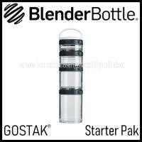 (Black)BlenderBottle GoStak Twist n&amp;Lock Storage Jars, 4-Piece Starter Pak ที่เก็บเวย์โปรตีน