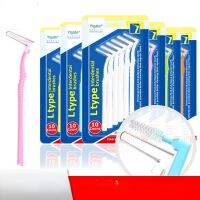 10Pcs L Shape Interdental Brushes Tooth Push-Pull Removes Plaque Teeth Oral Care Hygiene Tool 0.4mm 0.6mm 0.7mm 0.8mm 1.2-1.5mm