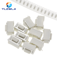 100ชิ้น2Pin SMD DC12V 50mA ชั้นเชิงสวิทช์ปุ่มกดสัมผัสไมโครสวิทช์3*6*4.3มิลลิเมตรปุ่มสีขาว