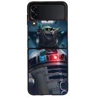 เคสโทรศัพท์มือถือ แบบพับได้ สําหรับ Samsung Galaxy Z Flip 3 4 Fold 5g R2d2 Grogu BG0022