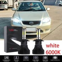 ชุดหลอดไฟหน้า LED 6000K สีขาว สําหรับ Toyota Vios ncp42 2003-2007 2 ชิ้น รับประกัน 10 เดือน