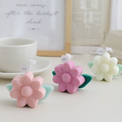 1PC INS Korea Flower Candle Romantic Cute Wax Aromatherapy Small Scent Relaxing Birthday Wedding Party Gift Home Decoration