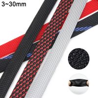 2M High Density PET Braided Expandable Sleeve Dia 2 4 6 8 10 12 14 16 18 20 25 30 mm Wire Wrap Insulated Nylon Protector Sheath