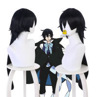 Anime Vanitas No Karte The Case Study Of Vanitas Cosplay Long Wig Black Mix Dark Blue Hair With Wig Cap Halloween Props