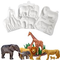 Elephant Lion Giraffe Silicone Mold Kitchen DIY Cake Baking Decoration Fudge Dessert Chocolate Mold Cartoon Animal Silicone Mold Bread  Cake Cookie Ac