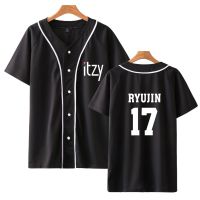 Men Pop K-pop Kpop Itzy Album Short Sleeve Baseball t Shirt Women Men Yuna Ryujin Chaeryeong Lia Yeji T-Shirt