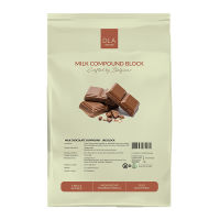 ใหม่ล่าสุด! DLA มิลค์ช็อกโกแลต คอมพาวด์ แบบบล็อก 1 กก. DLA Milk Chocolate Compound Block 1 kg สินค้าล็อตใหม่ล่าสุด สต็อคใหม่เอี่ยม เก็บเงินปลายทางได้