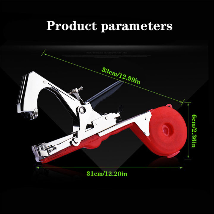 อุปกรณ์ทำสวนการผูกพืช-tapetool-tapener-เครื่องสาขามือผูกผูกพันผักหญ้า-tapener-เครื่องมือสำหรับผักองุ่น