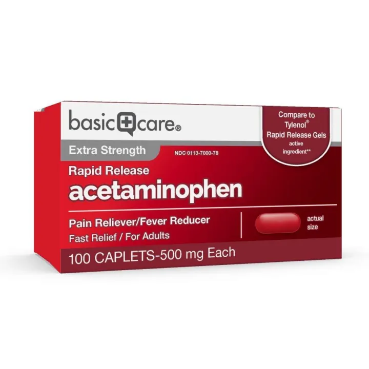 Basic Care Rapid Release Acetaminophen 500 Mg Caplet, 100 Count Lazada PH