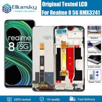 6.5 "ทดสอบสำหรับ OPPO Realme 8 5กรัม RMX3241จอแสดงผล LCD Touch Screen Digitizer สำหรับ Realme V13 5กรัมหน้าจอแอลซีดีที่มีการประกอบกรอบ