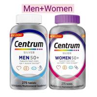 Centrum Silver Men&amp;Women 50+ เซ็นทรัมวิตามินรวมสำหรับผู้ชายและผู้หญิง ขนาด 275เม็ด