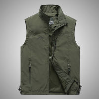 BOLUBAO Spring New Men Waistcoat Outdoor Leisure Solid Color Vest Young Middle-aged Photography Fishing Casual Vest Jacket Male