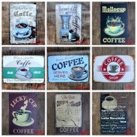 Drink Hot Coffee Metal Tin Signs Retro Vintage Cafe Shop Open Time Signage Home Decor Wall Art(Contact seller, free custom pattern)