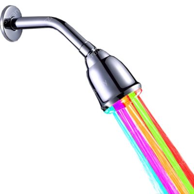 ✖ Home Bath Color Changing LED Shower Head with 16cm Brass Holder LD8010-B5
