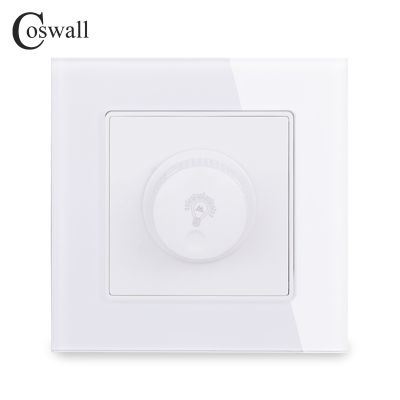 ㍿❈∋ COSWALL Dimmer Regulator For Dimmable LED Lamp / Incandescent Bulb Glass Panel Wall Light Switch 3 200W Brightness Adjustable