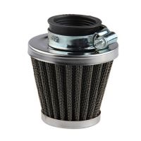 【cw】 Motorcycle Accessories Oval Metallic Clamp-on Refit Intake Funnel Air Filter !