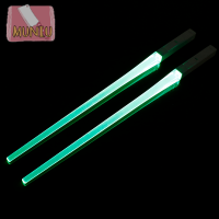 MUNIU 1คู่ LED lightsaber ตะเกียบไฟขึ้นทนทานน้ำหนักเบาอาหารอาหารปลอดภัย