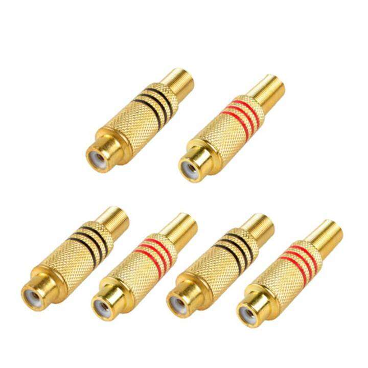 rca-connector-plug-6-pack-rca-female-plug-screws-audio-video-in-line-jack-adapter-gold-plated-solder-type-gold