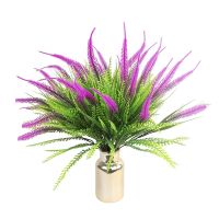 Artificial Anti-Ultraviolet Flower Outdoor Fake Tropical Flower Plant Autumn Leaf Greening Plastic Plant 6PCS