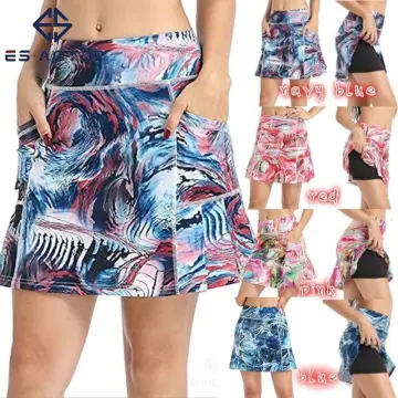 Women Skirts High Waisted Dress Shorts Workout Ladies Sports Gym Yoga Mini  Skirt