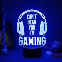 3D Night Lamp Gaming Room Desk Setup Lighting Decor on The Desk Lamp Game Console Icon Logo Sensor Light for Kids Bedside Gift