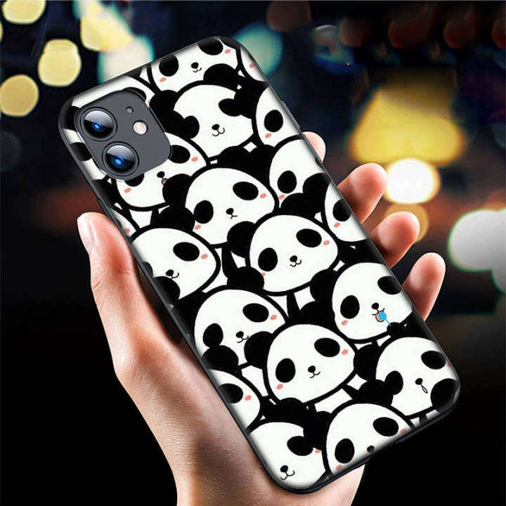 casing-หรับ-iphone-11-12-mini-x-xs-xr-pro-max-6-6s-7-8-6-7-8-plus-5-5s-se-2020-el27-cartoon-panda-pattern-phone-เคสโทรศัพท์-อ่อนนุ่ม-tpu-black-ปก