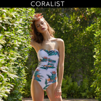 [Coralist Swimwear] ชุดว่ายน้ำวันพีซ One-piece ดีเทลจับจีบ รุ่น Skyle สี Sunrise Paradise (CREX170)