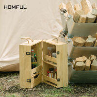 HOMFUL【COD】 Outdoor Camping Multilayer เครื่องปรุงรสแบบพกพา BBQ Picnic Utensils อุปกรณ์ทำอาหารกล่องปรุงรส OT0032