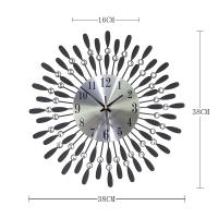 Wrought iron creative clock wall clock living room decoration clock electronic quartz clock hot sale products wholesale wall clocks