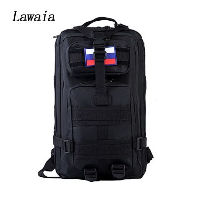 ：“{—— Lawaia 50L -30L Tactical Backpack Military Backpack Outdoor Camping Hiking Fishing Mountain Climbing Travel Bag