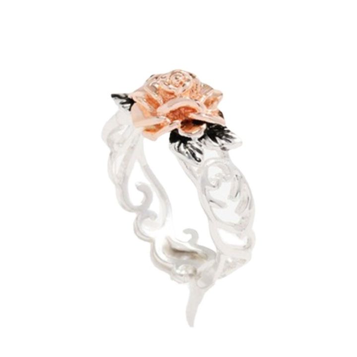 อยากให้แหวนดอกไม้ชุบโรสโกลด์ในยุโรปและผู้หญิงสีเงินคืนแหวนวิธีโบราณขายส่งเครื่องประดับข้อมือ