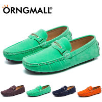 ORNGMALL รองเท้าหนังรองเท้าส้นแบนผู้ชายสวมสบายส้นเตี้ยแบบสวมและรองเท้าโลฟเฟอร์รองเท้าหนังรองเท้าขับรถสบายๆสำหรับผู้ชายเหมาะสำหรับเสื้อผ้าขนาดใหญ่ถนนในชีวิตประจำวัน38-48