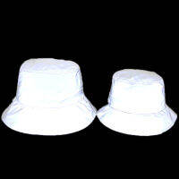 FOXMOTHER New Outdoor Sports Club Party Silver Grey Reflective Luminous Fishing Caps Panama Bucket Hats Men Women Casquette