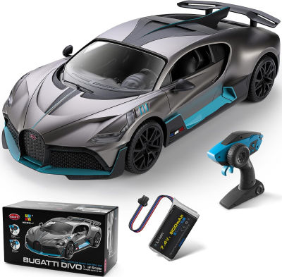 MIEBELY Remote Control Car, Bugatti Divo 1/12 Scale Rc Cars 12Km/h, 2.4Ghz Licensed Model Car 7.4V 900mAh Toy Car Headlight for Adults Boys Girls Age 6-12 Years Birthday Ideas Gift