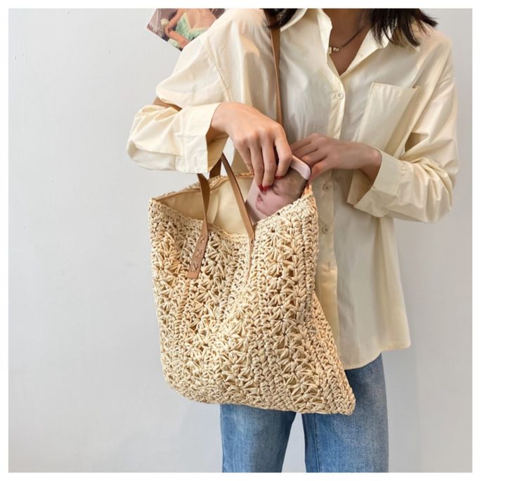 handcrafted-woven-tote-casual-rattan-shopping-bag-handmade-straw-beach-bag-square-hollow-tote-bag-bohemian-summer-vacation-bag