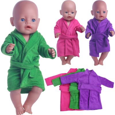 Bathrobe Set For 18 Inch American Doll Girl Toys amp; 43 Cm Born Baby Clothes amp; Our Generation amp; Nenuco
