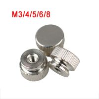 【CC】 M3/4/5/6/8 Ni-plated Knurled Thumb Nuts Through Hole/Blind Hole Hand Grip Knobs