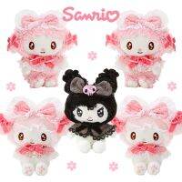 จี้ตุ๊กตาน่ารัก Sanrio ผ้ากำมะหยี่ลายการ์ตูนสำหรับเด็กผู้หญิง Kuromi My Melody Action FIGURE Anime โลลิต้าหวานใจ