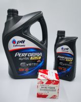 PTT Performa Synthc Plus EVOTEC 10w-40 เบนซิน ขนาด 5 ลิตร(4+1 ลิตร)+กรองเครื่อง Oil Filter TOYOTA Altis 2.0 ปี09-13 YARIS ปี14 ขึ้นไป USE FOR