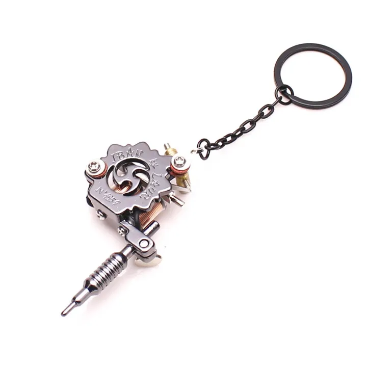 hot】 Punk Keychain Portable Mini Tattoo Machine Pendant Key Chain Keyrings  Ring Earrings Necklace Ornament For Men Women Gift Crafts | Lazada PH