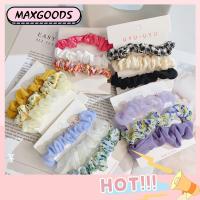 MAXG 3pcs อีลาสติก ผ้าชีฟองเส้นด้าย scrunchies แฟชั่นสำหรับผู้หญิง ที่มัดผม ยางรัดผม แถบคาดศีรษะ อุปกรณ์เสริมผม เชือกมัดผม สำหรับผู้หญิง