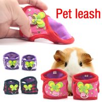 Small Pet Traction Rope Two-legged Chest Strap Outdoor Leash Clothes Breathable Denim Corset For Chinchilla Dutch Guinea Pig Leashes