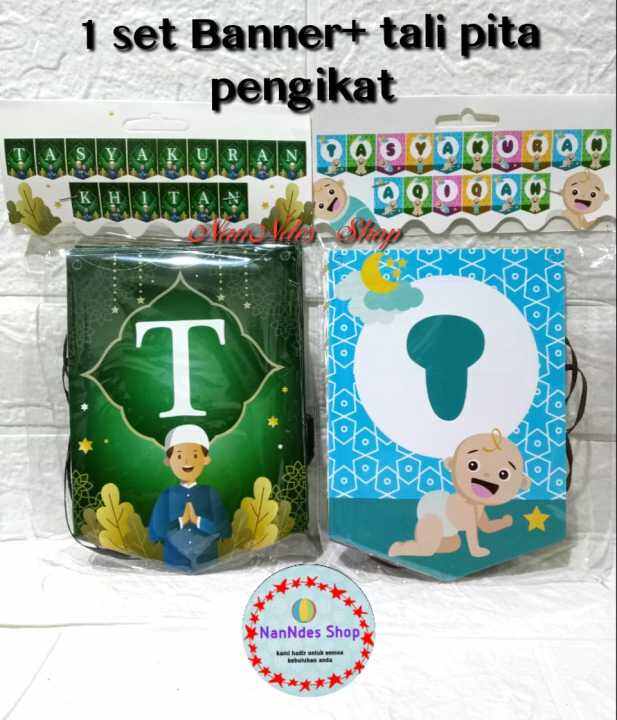 Bunting flag Tasyakuran Khitan Khitanan Sunat Tasyakuran Aqiqah Hiasan