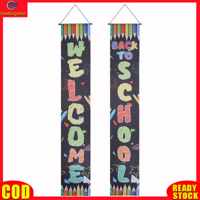 LeadingStar RC Authentic 1 Pair Back To School Banner Welcome Banner Classroom Party Supplies Photo Props For Kindergarten Pre-school Primary High School Classroom Decorations