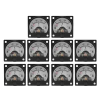 10X AC 0-300V Round Analog Dial Panel Meter Voltmeter Gauge Black