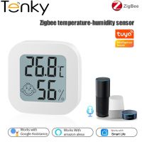 Tenky Tuya Smart Home เครื่องวัดอุณหภูมิ Zigbee ในร่ม Real-Time Monitor Sensor อุณหภูมิและความชื้น Sensor ทำงานร่วมกับ Alexa