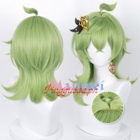 Manmei Game Genshin Impact Collei Cosplay Wig Sumeru Collei 55cm Long Green Heat Resistant Synthetic Hair Halloween Wigs