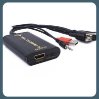 VGA เพื่อ HDMI VGA สายเคเบิ้ลอแดปเตอร์ตัวแยกเสียง + VGA เพื่อตัวแปลง HDMI แยกสำหรับแล็ปท็อปพีซีสายเคเบิลเชื่อมต่อHDTV จอภาพ HD