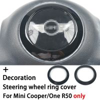 Gloss Black Steering Wheel Center Panel Ring Cover For Mini Cooper One R50 2001-2006 Only Car Styling Accessories